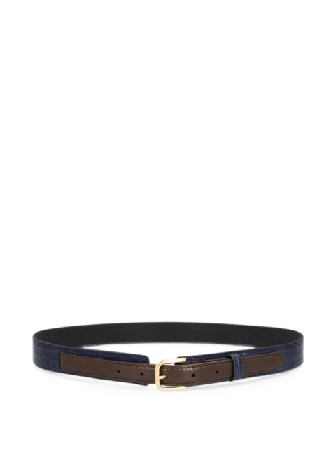 DRIES VAN NOTEN double leather belt Blue 2620114030506