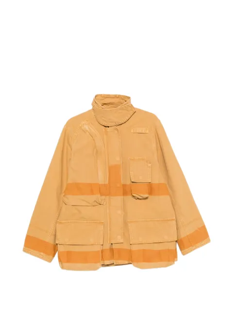 6397 panelled high-neck coat Neutrals NJ620