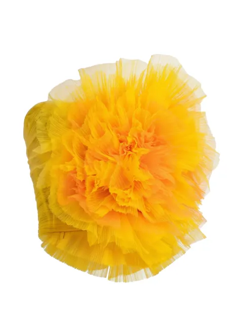 Gemy Maalouf ruffled tulle corset Yellow LPS236969T