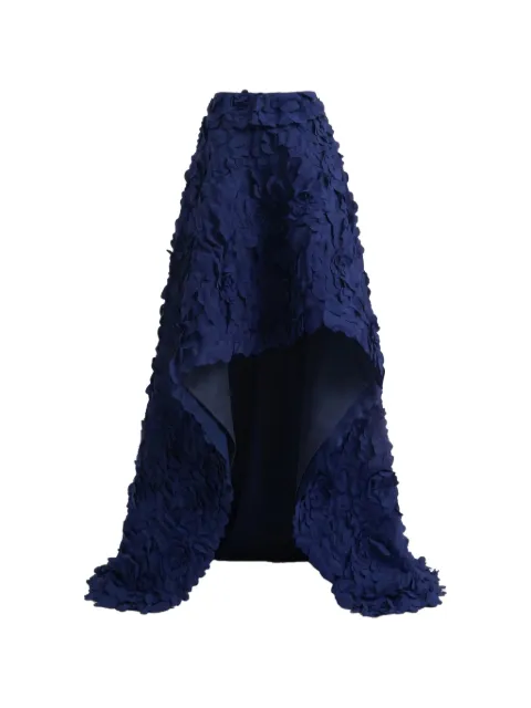 Gemy Maalouf laser-cut floral-appliqué skirts Blue LPS236960LS