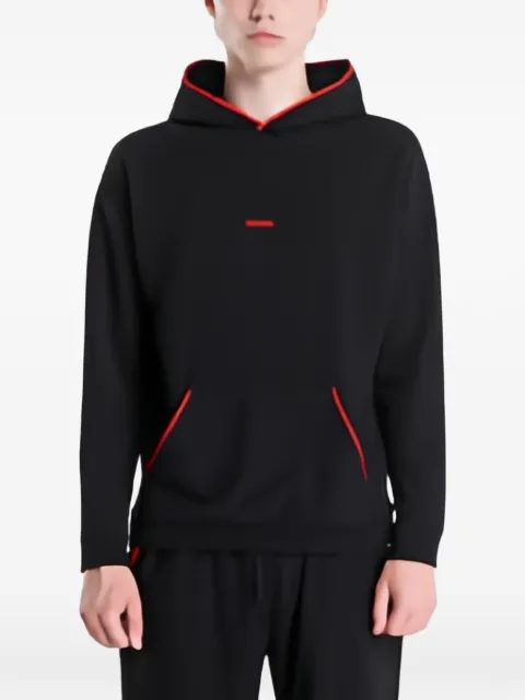 HUGO logo-print pouch-pocket hoodie Black 50566164