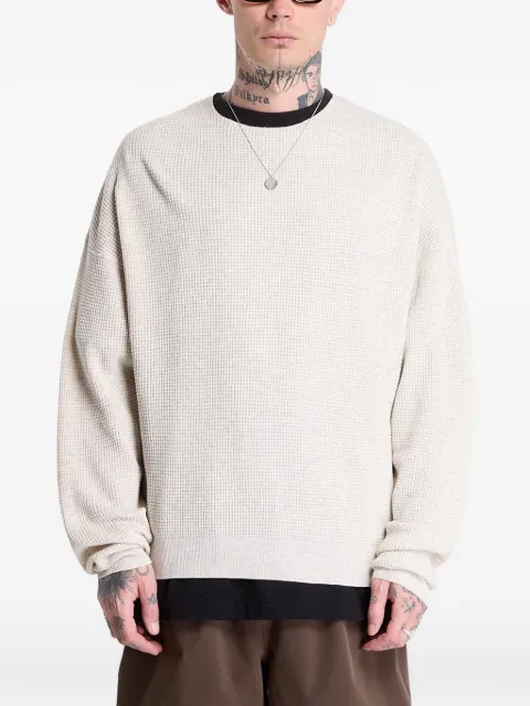 FEAR OF GOD ESSENTIALS waffle-knit 90s sweater Neutrals 192SP266133F588
