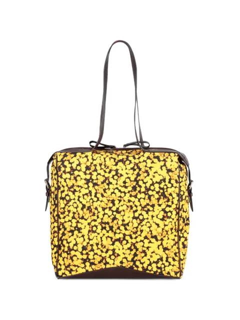 DRIES VAN NOTEN printed canvas tote bag Yellow 2620215064339