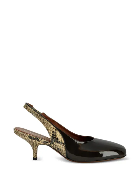 DRIES VAN NOTEN leather slingback pumps Black 2620117250135
