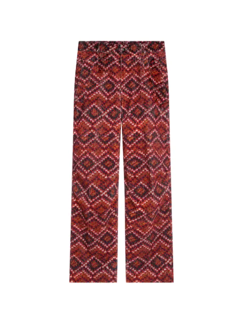 DRIES VAN NOTEN printed corduroy pants Red 2620209184028