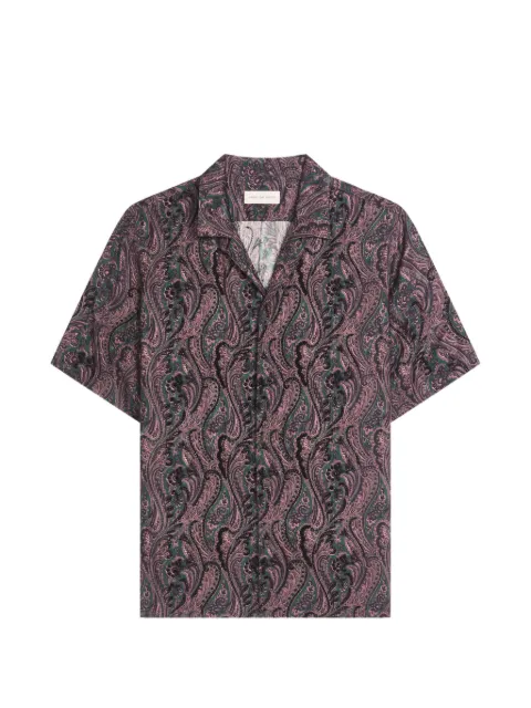 DRIES VAN NOTEN boxy embroidered jacquard shirt Purple 2620207474026