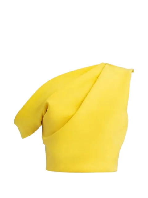 Gemy Maalouf asymmetrical crepe top Yellow LPS236977T