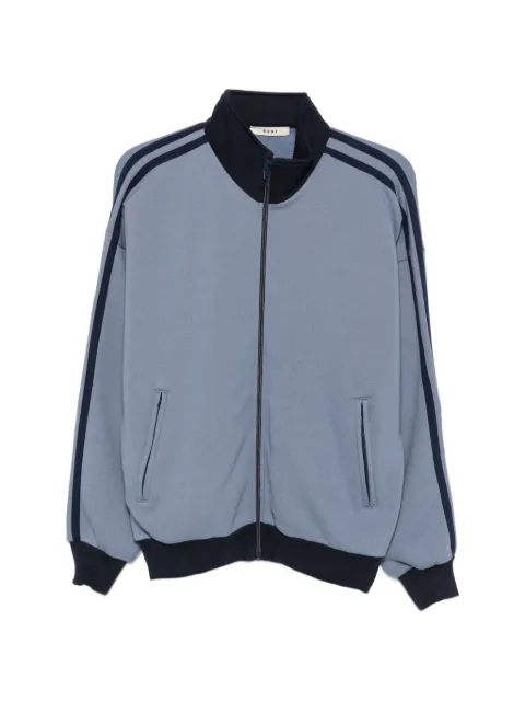6397 side-stripe zip-fastening sweatshirt Blue NJ592