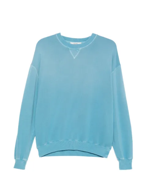6397 washed-effect crew-neck sweatshirt Blue NT637
