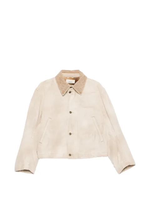 6397 corduroy-collar button-front jacket Neutrals NJ632