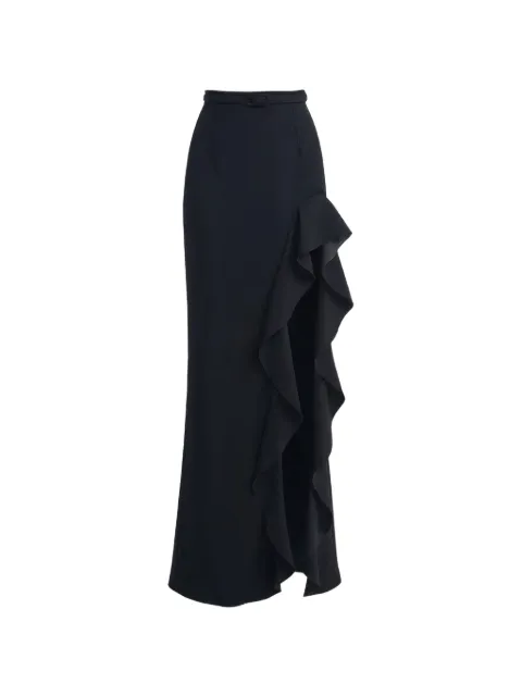 Gemy Maalouf ruffled side-slit skirt Black LPS236962LS