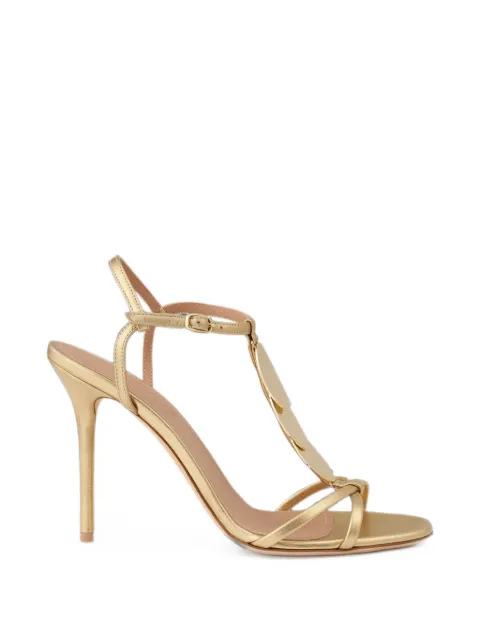 Malone Souliers Kali metallic T-bar sandals Gold KALI1002