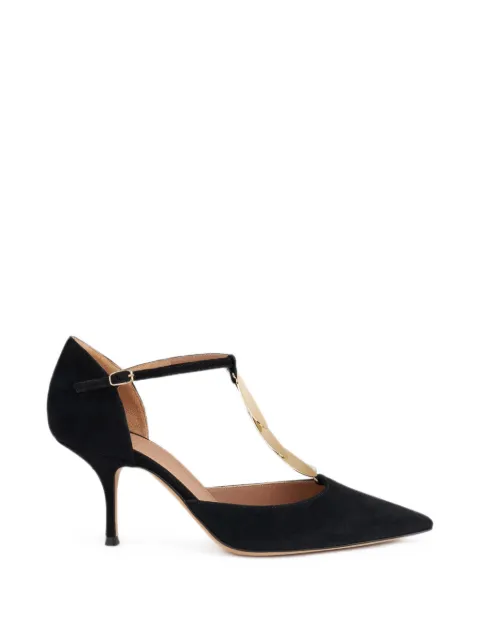 Malone Souliers Kali disc-embellished suede pumps Black KALIPUMP701