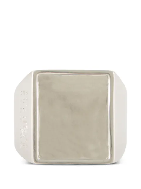 MM6 Maison Margiela engraved signet ring Silver SM6UQ0124P9264