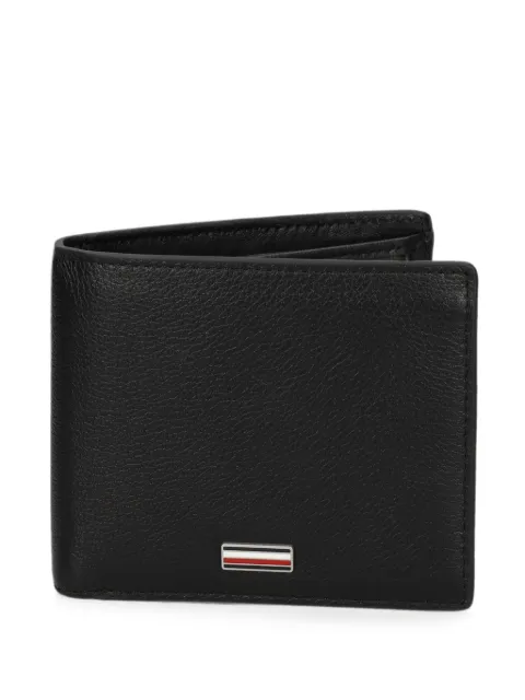 Tommy Hilfiger logo-plaque pebbled-leather wallet Black AM0AM14496