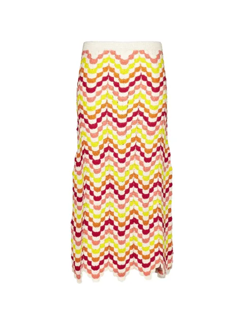 ESCVDO Abanico crochet Safi skirt Neutrals SS26ASK13