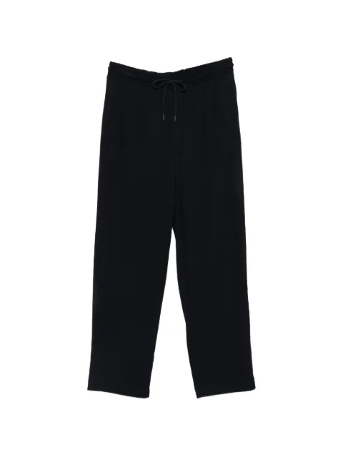 Giorgio Armani drawstring-waist textured trousers Blue GM004565TE23863