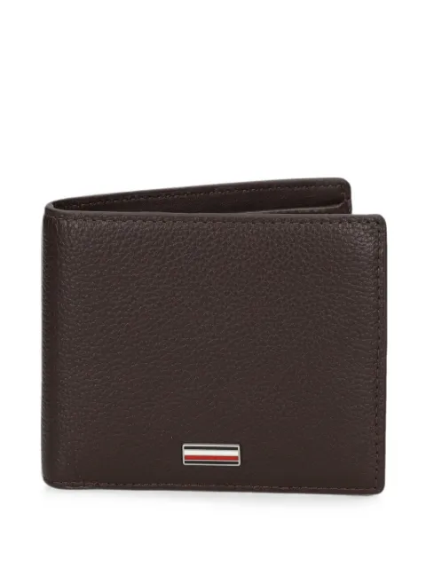 Tommy Hilfiger logo-plaque grained-leather wallet Brown AM0AM14496