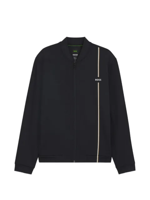 BOSS active zip-up sweatshirt with moisture management Blue 50563352