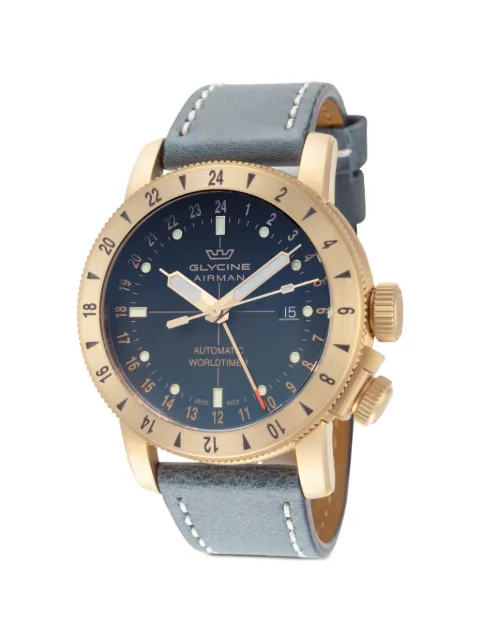 Glycine Airman Bronze GMT 44mm watch Blue GL0167