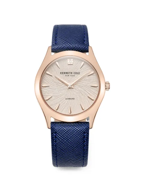 KENNETH COLE Diamond textured 34mm watch Neutrals KCWLA2236103