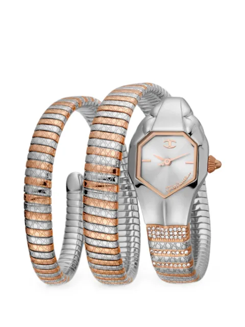 Just Cavalli Glam Snake 22mm watch Silver JC1L112M0055