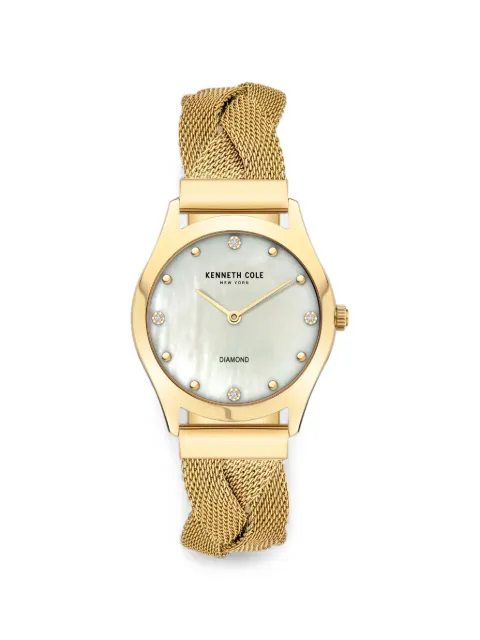 KENNETH COLE logo-detail 34mm watch Neutrals KCWLG2105701