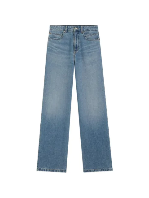 BOSS Marlene high-waisted regular-fit jeans in cross-hatch denim Blue 50564429