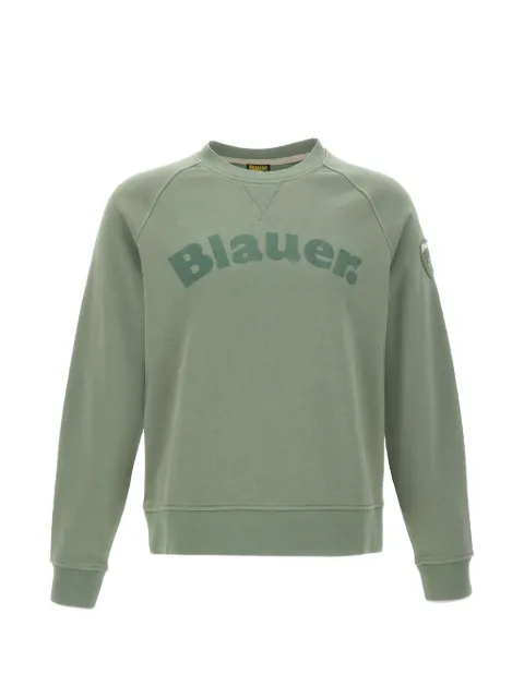 Blauer logo-print raglan-sleeve sweater Green 26SBLUF03242