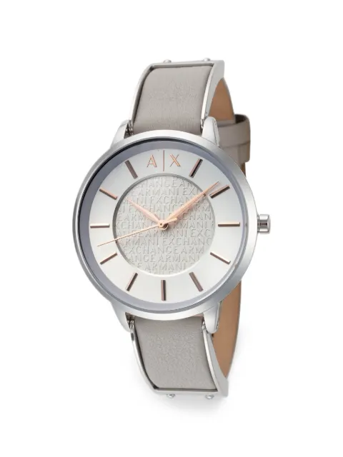 Armani Exchange logo-detail 38mm watch Silver AX5311