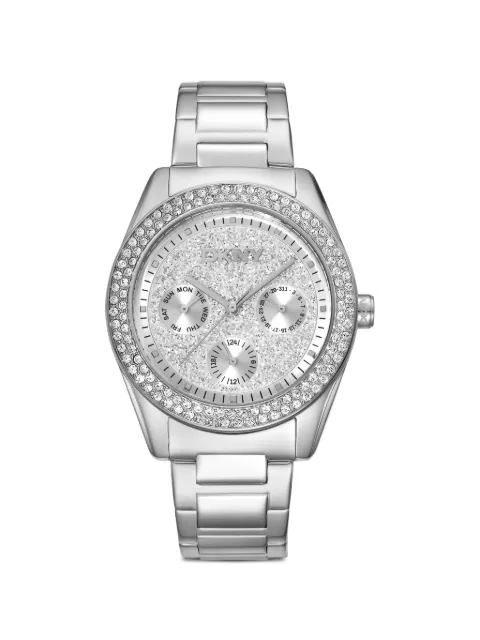 DKNY crystal-bezel 36mm watch Silver DK1L078M0015