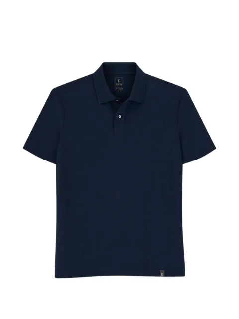 Boggi Milano polo in stretch cotton blend piqué Cool Jade-Fresh Blue BO26A114902