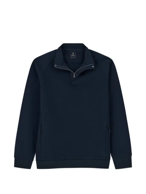 Boggi Milano quarter-zip sweatshirt in cotton-blend scuba B Tech Blue BO26A066602