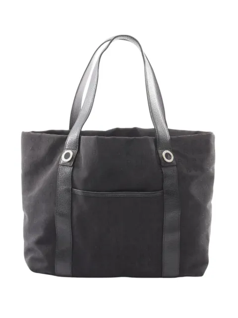 Bvlgari Pre-Owned 2010-2026 Logomania Canvas tote bag Black OG7T7K6TTE2S3EMF