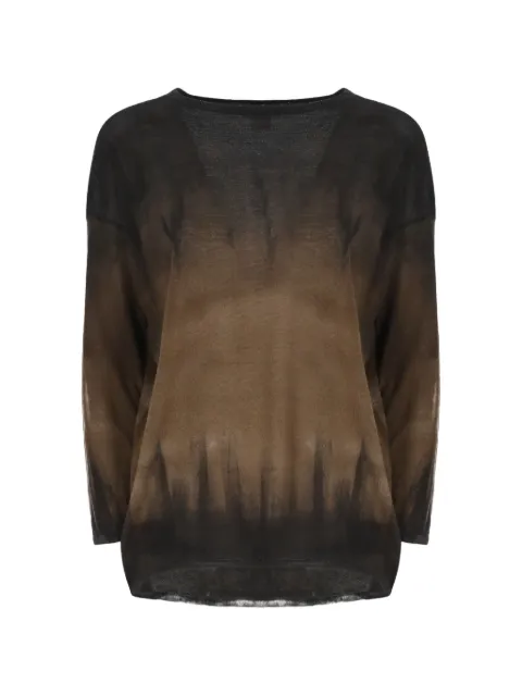Avant Toi tie-dye boat-neck sweater Brown 226WD1300CSFVLV01191