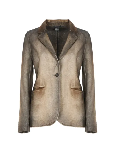 Avant Toi single-breasted wool-blend blazer Brown 226WD2010TLCVH