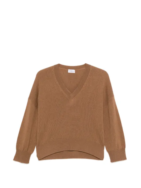 Marella Mseditore V-neck long-sleeve sweater Brown 2623366354200