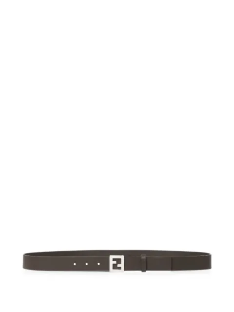 FENDI FF dark brown leather 30mm belt Brown 7C0563B12K