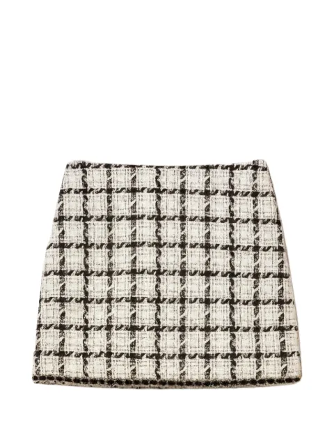 TWINSET chequered bouclé mini skirt Grey 262TP2751