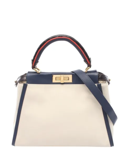 Fendi Pre-Owned 2010-2026 Medium Canvas Peekaboo Iconic satchel Neutrals BBAUHFWDN17IN3X3