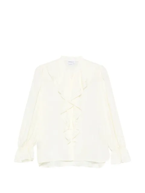 Marella buttoned ruffled shirt Neutrals 2623116151200