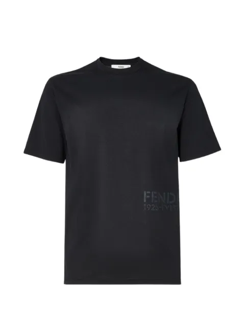 FENDI black cotton T-shirt Black FY1370B19Q