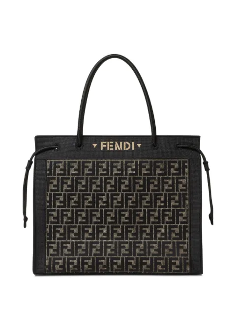 FENDI large Magic FF logo tote bag Black 8BH379B1K0