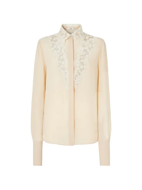 FENDI parchment-coloured georgette shirt Neutrals FS8381B1UK