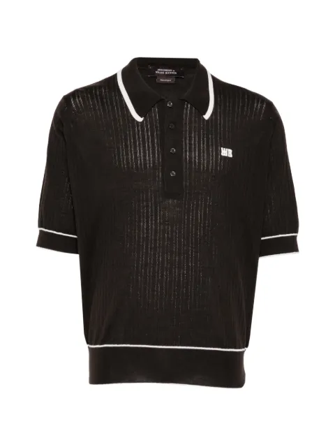 Wales Bonner Blessings polo shirt Brown MA26KNA4938WO04891