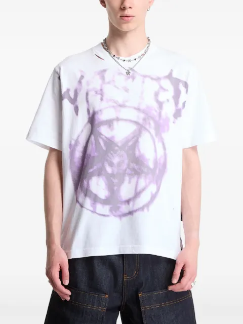 WASTED Banshee distressed graphic-print T-shirt White WP000372