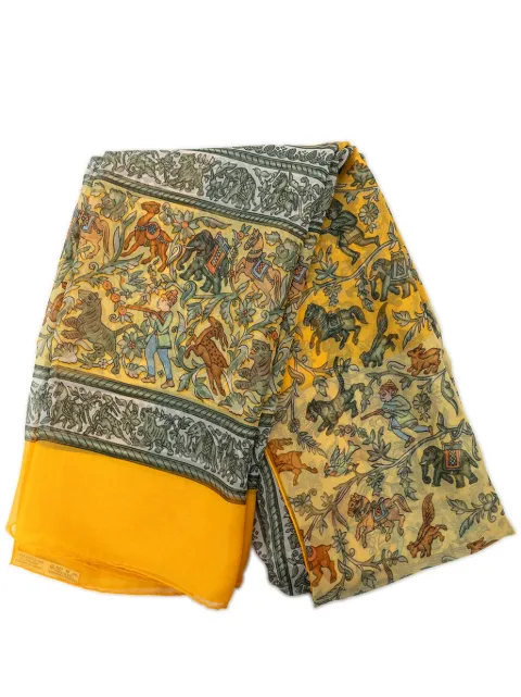 Hermès Pre-Owned 1986 Chasse en Inde Silk Scarf 90 scarves Yellow 6J7A8067ICDQCRLY