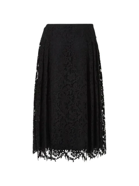 FENDI lace pleated midi skirt Black FQ7762B1U2