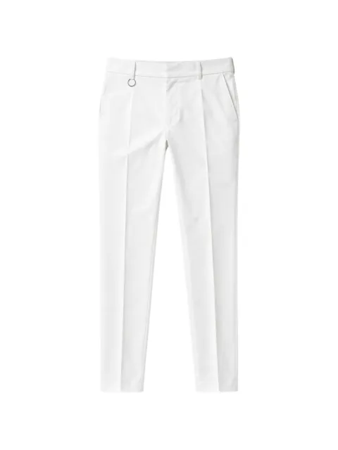 Paolo Pecora ring-detail tailored trousers White B04101991102