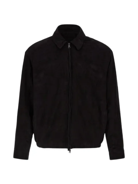 Giorgio Brato suede shirt-collar jacket Black GU26S24007WORN
